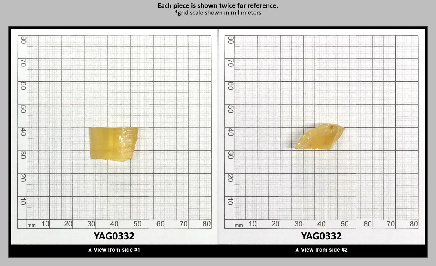 Yellow/Orange Garnet Sm:YAG Faceting Rough : YAG0332