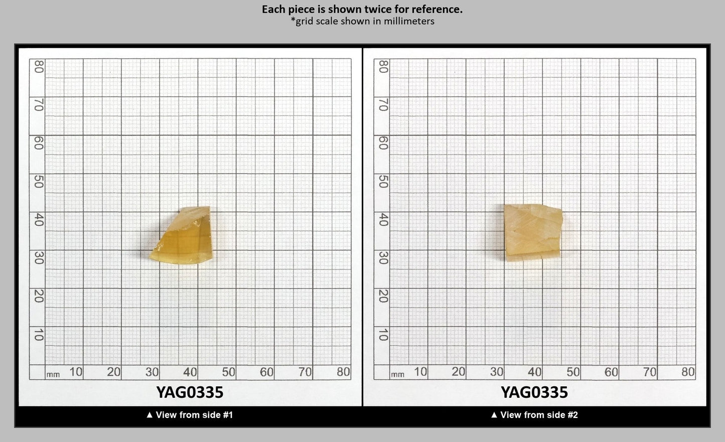 Yellow/Orange Garnet Sm:YAG Faceting Rough : YAG0335
