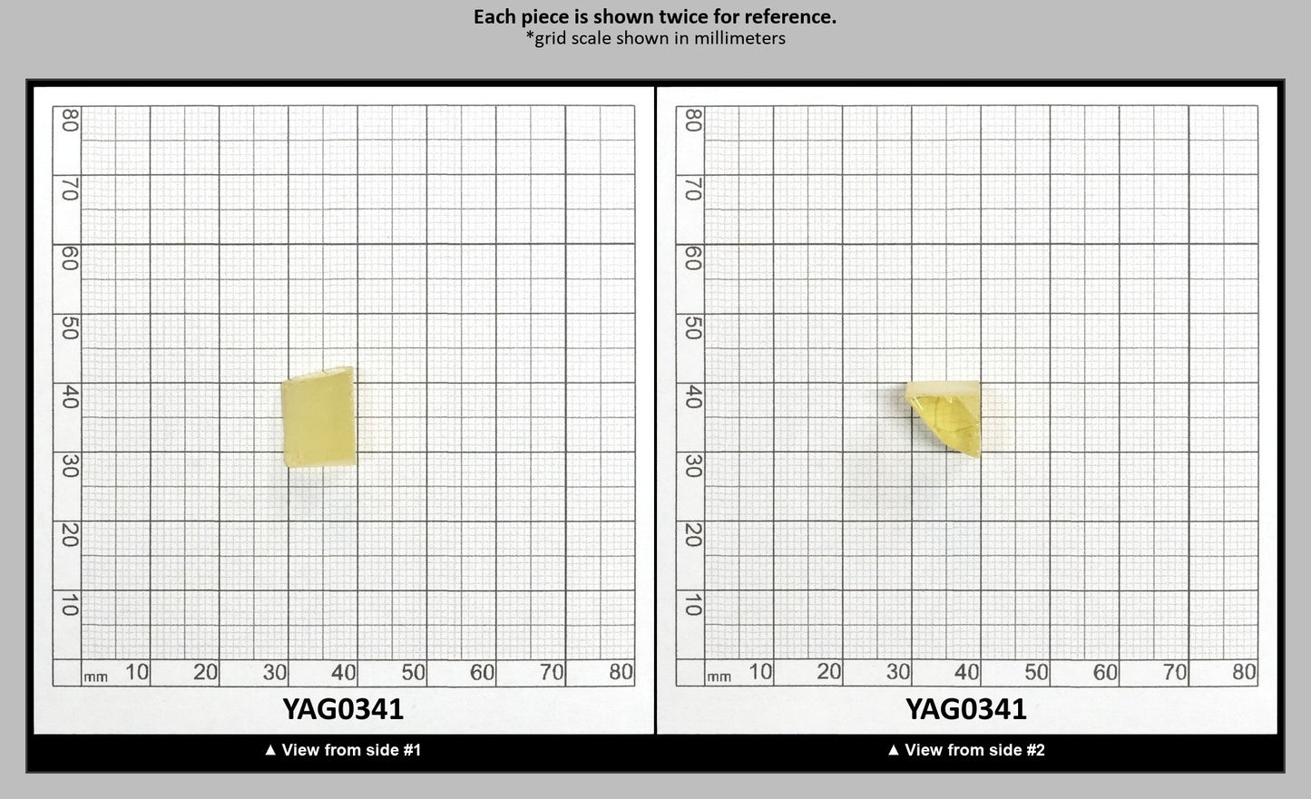 Yellow/Orange Garnet Sm:YAG Faceting Rough : YAG0341