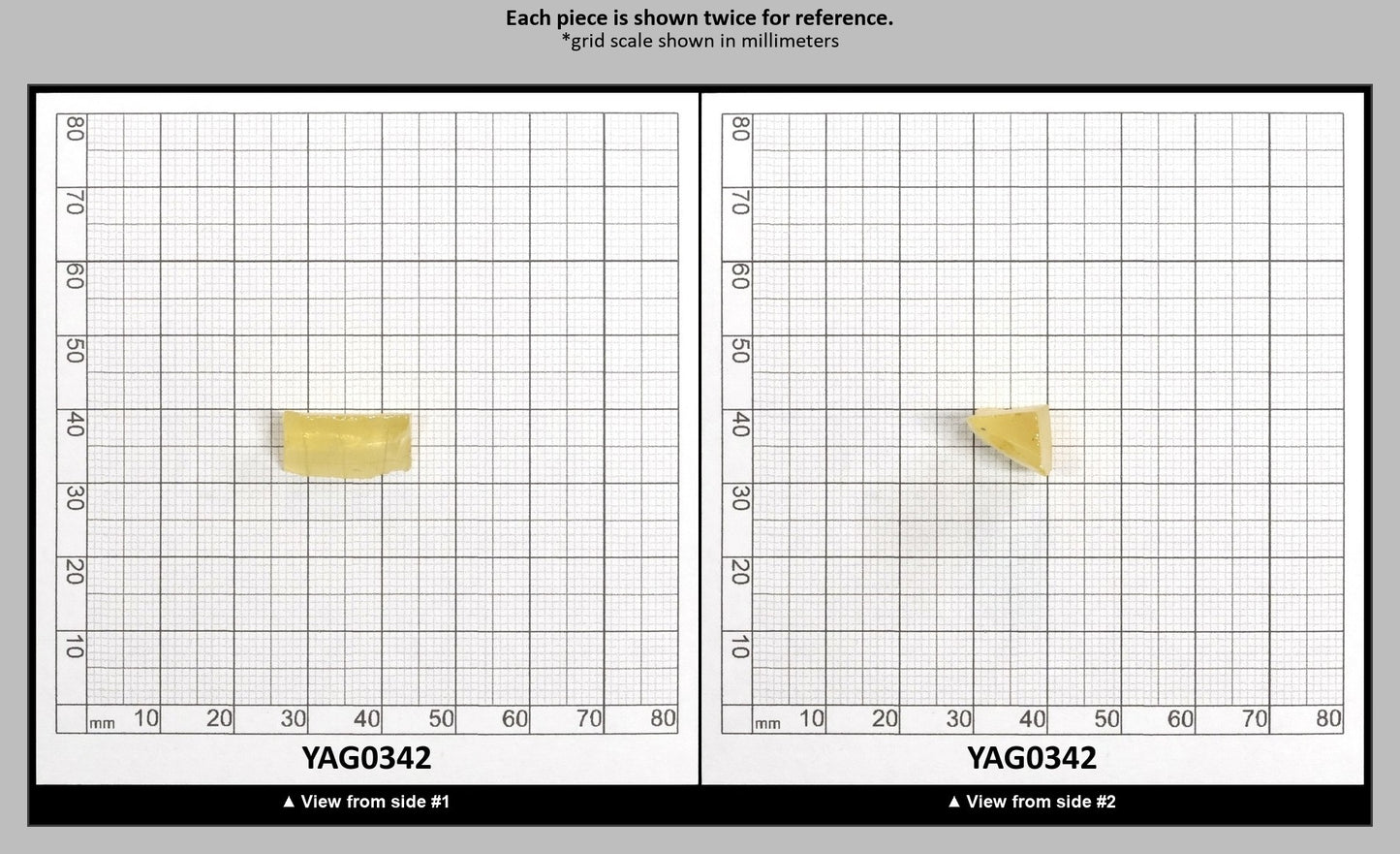 Yellow/Orange Garnet Sm:YAG Faceting Rough : YAG0342