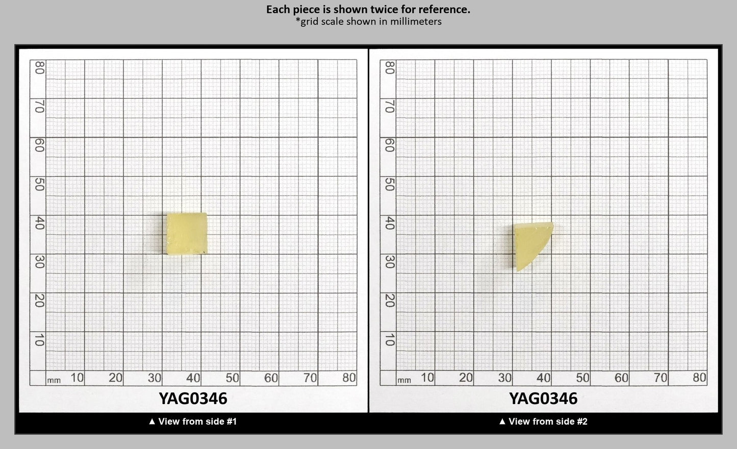 Yellow/Orange Garnet Sm:YAG Faceting Rough : YAG0346