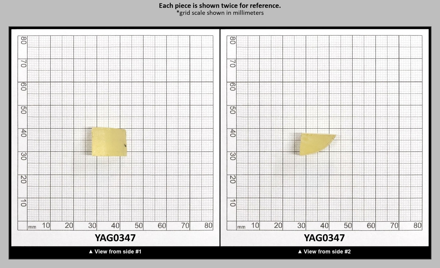 Yellow/Orange Garnet Sm:YAG Faceting Rough : YAG0347