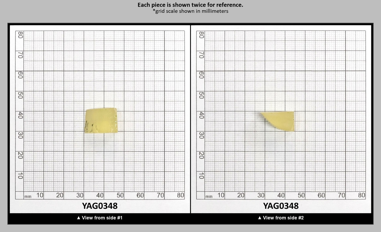 Yellow/Orange Garnet Sm:YAG Faceting Rough : YAG0348