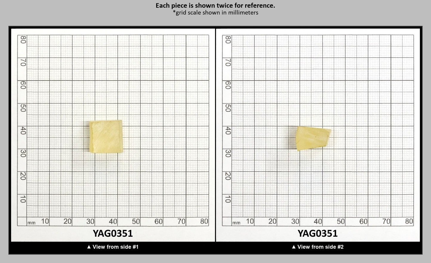 Yellow/Orange Garnet Sm:YAG Faceting Rough : YAG0351