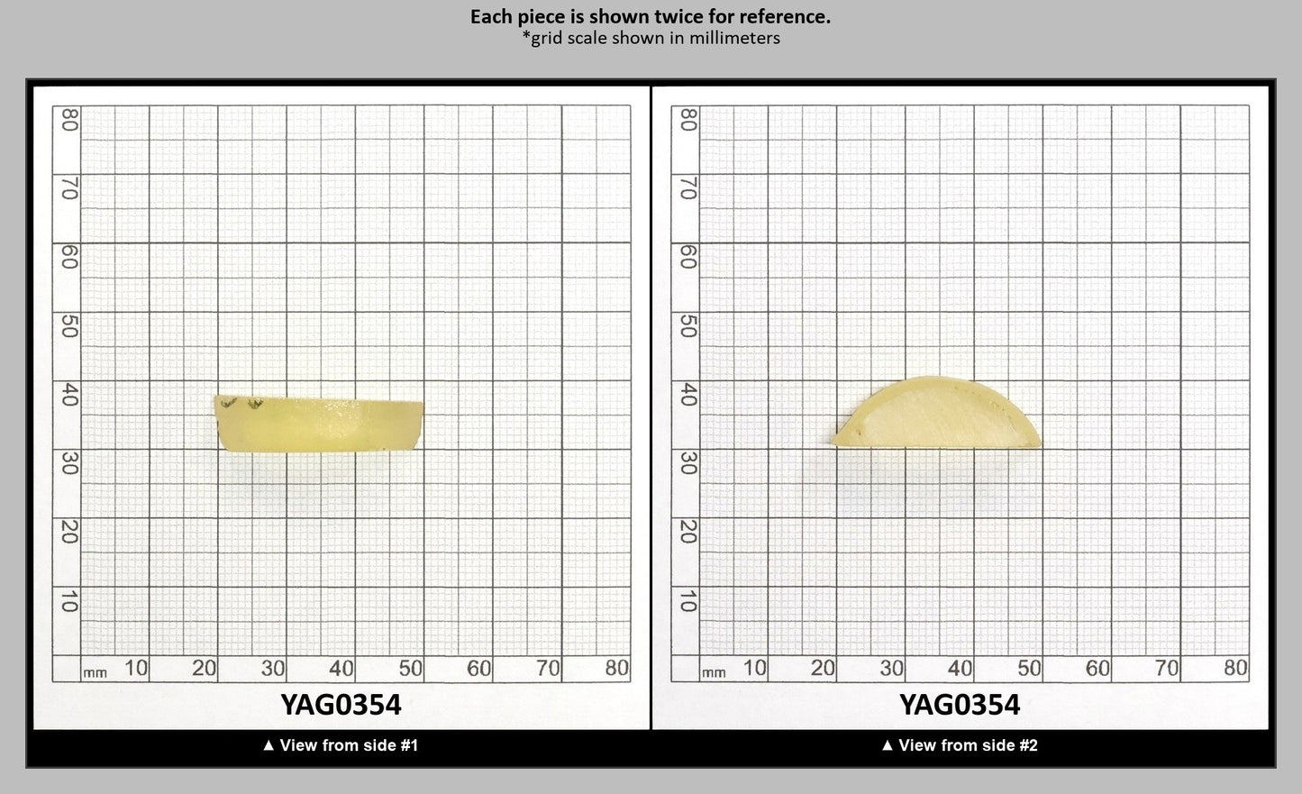 Yellow/Orange Garnet Sm:YAG Faceting Rough : YAG0354