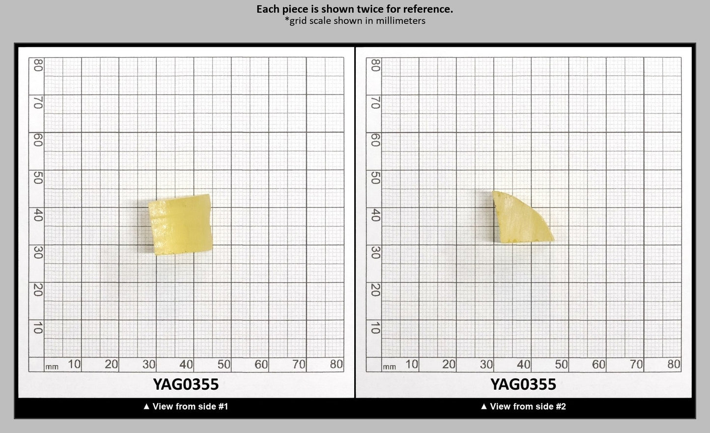 Yellow/Orange Garnet Sm:YAG Faceting Rough : YAG0355