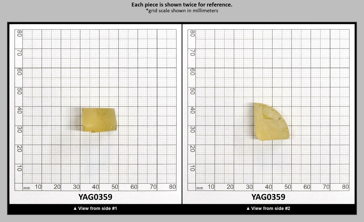 Yellow/Orange Garnet Sm:YAG Faceting Rough : YAG0359