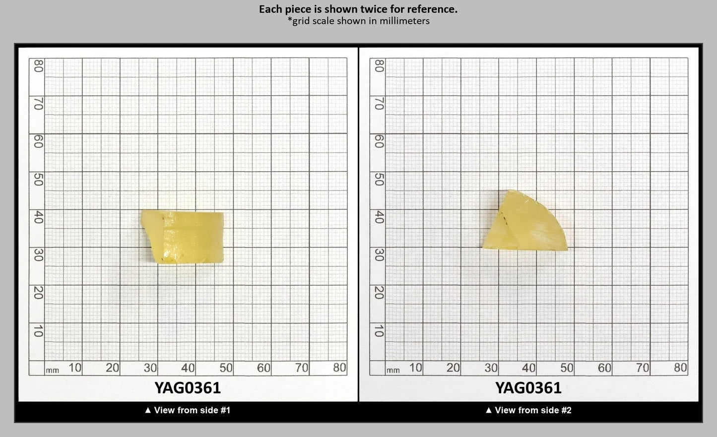 Yellow/Orange Garnet Sm:YAG Faceting Rough : YAG0361