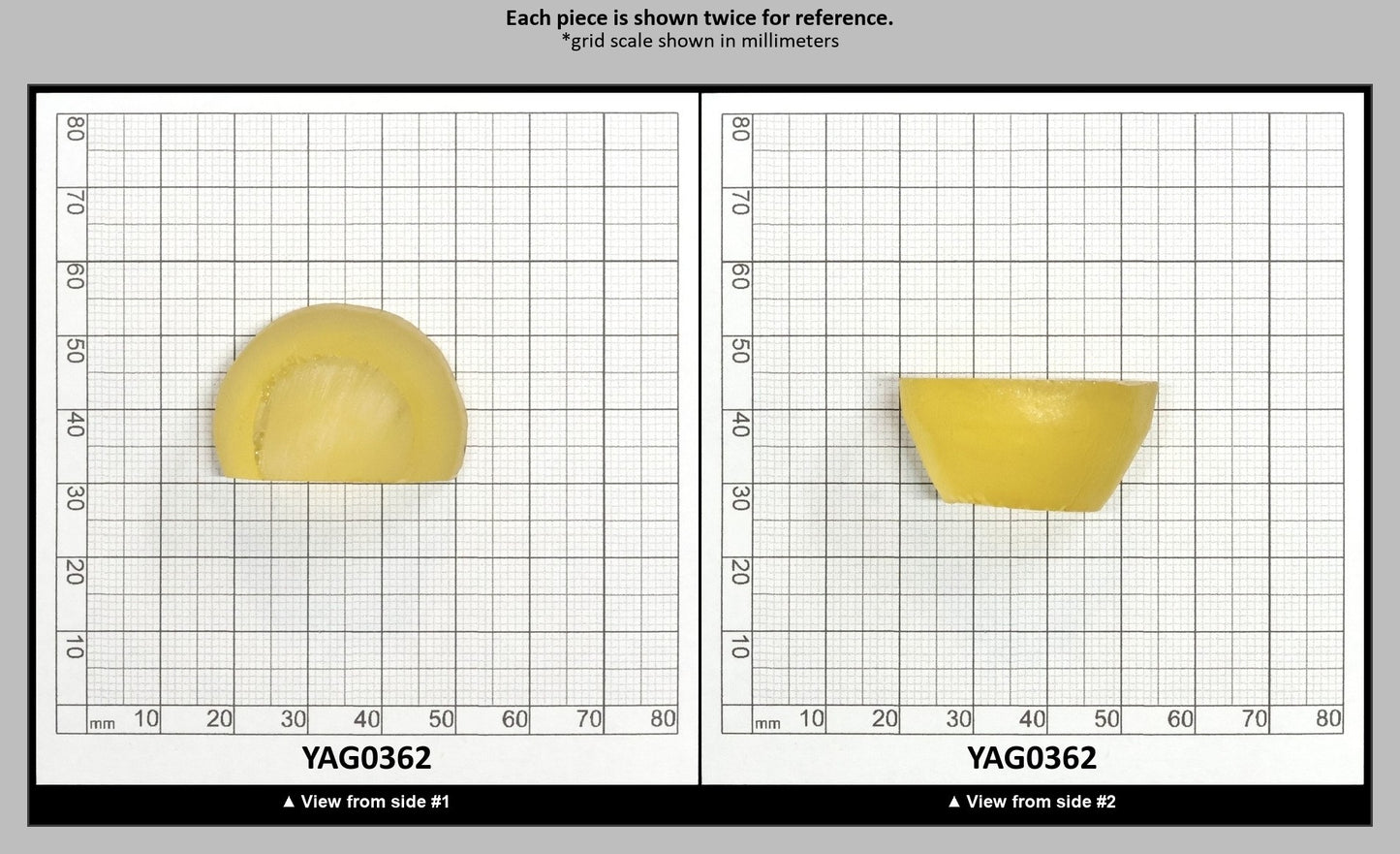 Yellow/Orange Garnet Sm:YAG Faceting Rough : YAG0362