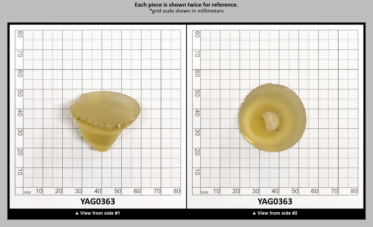 Yellow/Orange Garnet Sm:YAG Faceting Rough : YAG0363