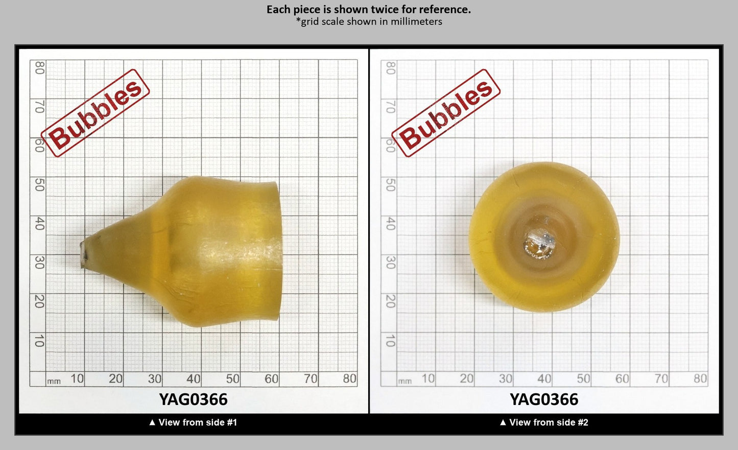 Yellow/Orange Garnet Sm:YAG Faceting Rough : YAG0366