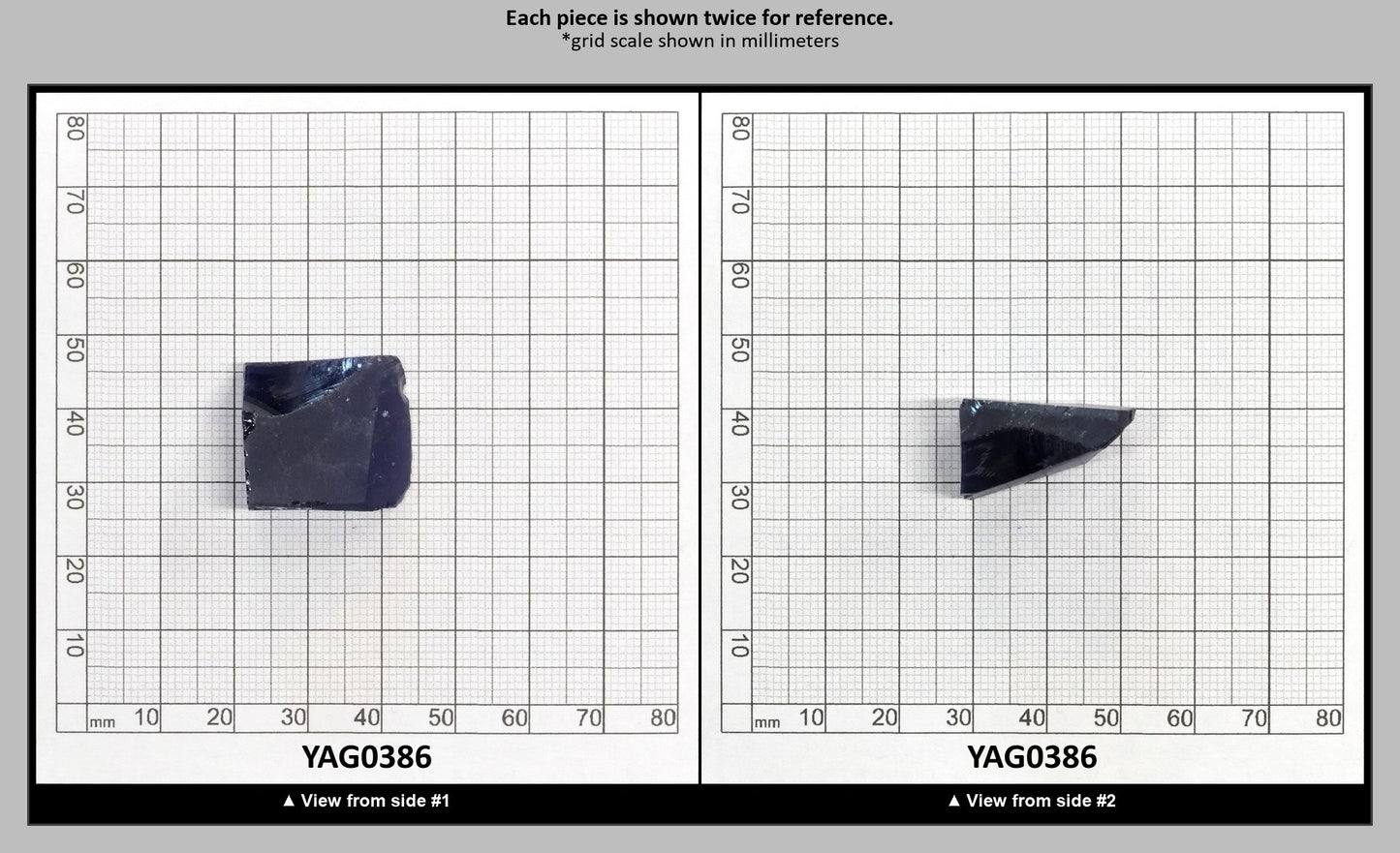 Blue YAG Faceting Rough for Gem Cutting - Various Sizes : YAG0386