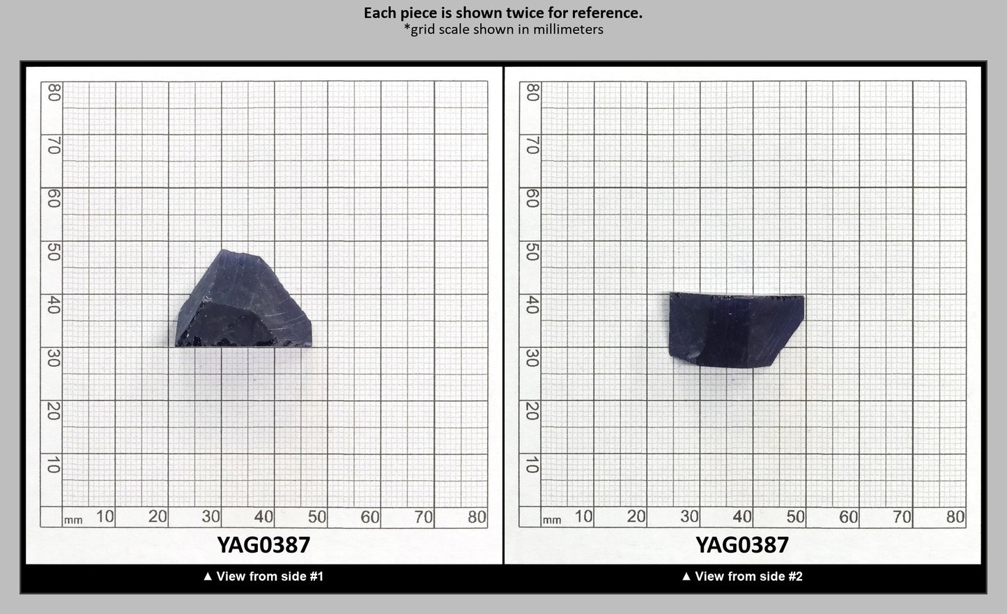 Blue YAG Faceting Rough for Gem Cutting - Various Sizes : YAG0387