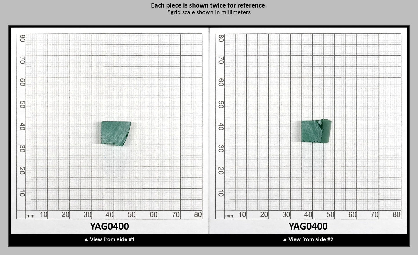 Green Garnet CTH:YAG Faceting Rough for Gem Cutting - Various Sizes : YAG0400