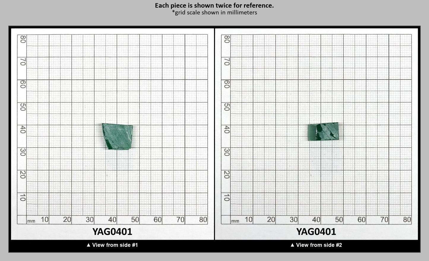 Green Garnet CTH:YAG Faceting Rough for Gem Cutting - Various Sizes : YAG0401