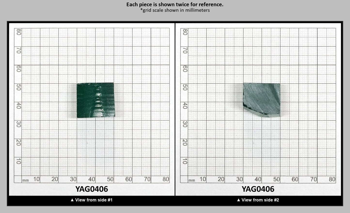Green Garnet CTH:YAG Faceting Rough for Gem Cutting - Various Sizes : YAG0406