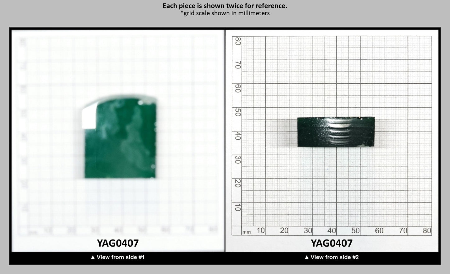 Green Garnet CTH:YAG Faceting Rough for Gem Cutting - Various Sizes : YAG0407