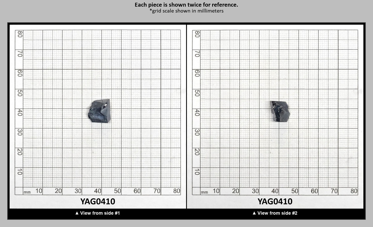 Grey YAG Faceting Rough for Gem Cutting - Various Sizes : YAG0410