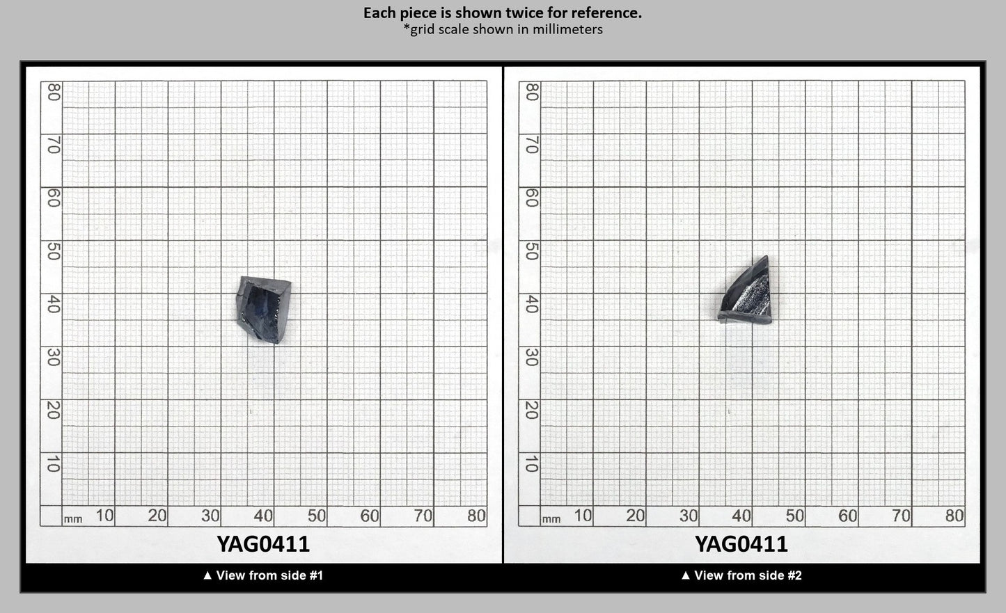 Grey YAG Faceting Rough for Gem Cutting - Various Sizes : YAG0411