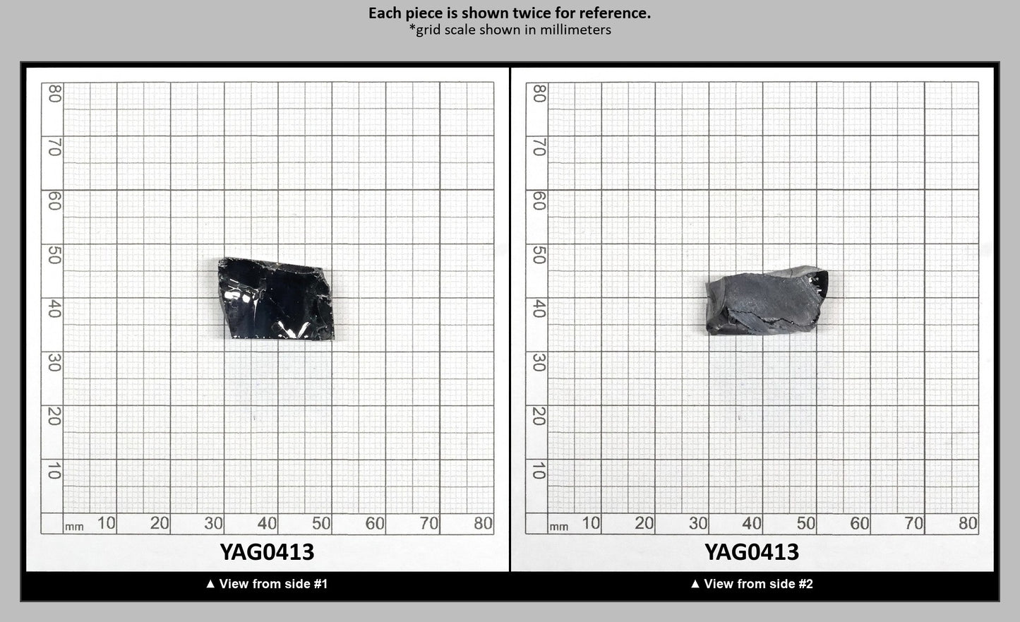 Grey YAG Faceting Rough for Gem Cutting - Various Sizes : YAG0413