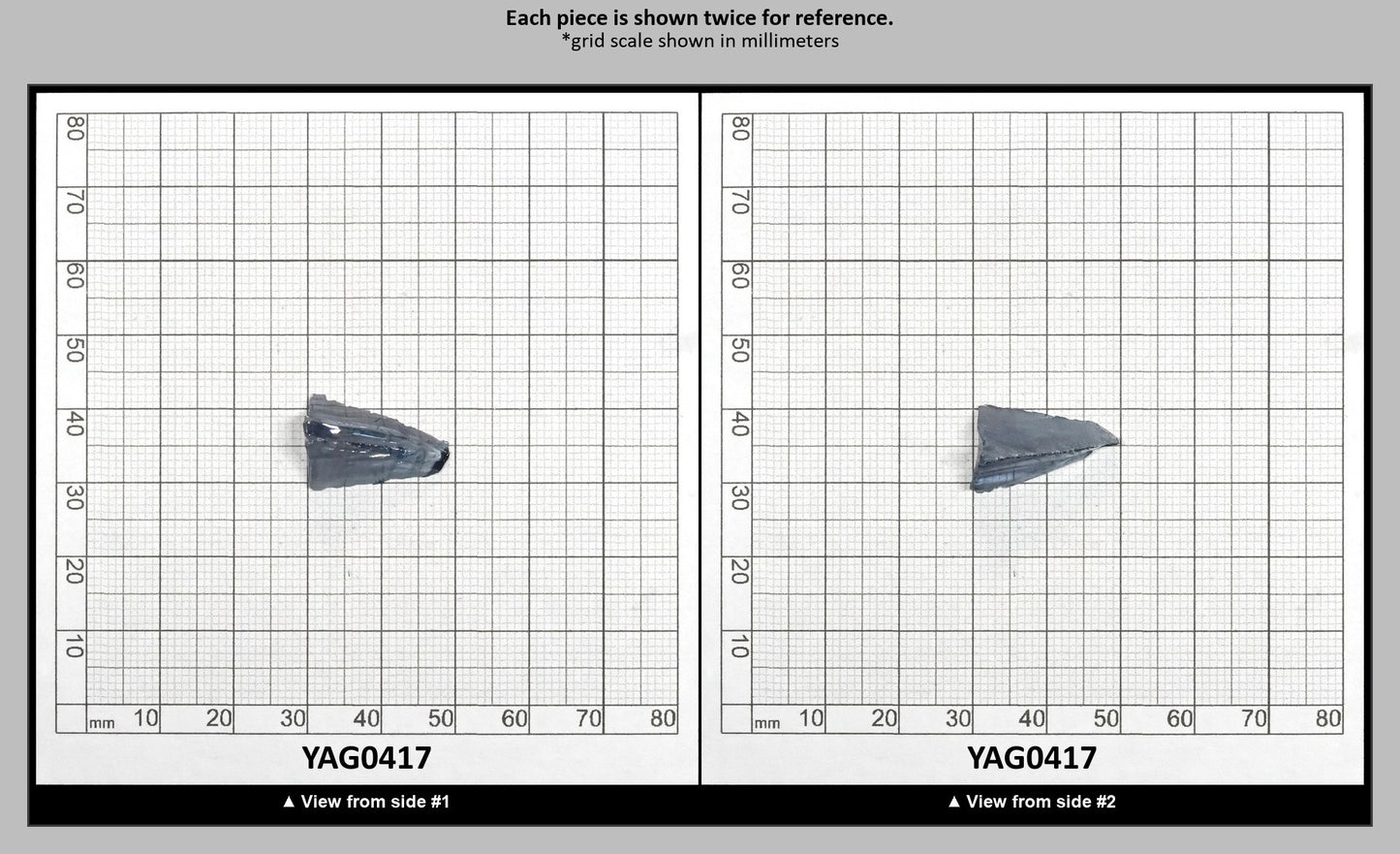 Grey YAG Faceting Rough for Gem Cutting - Various Sizes : YAG0417
