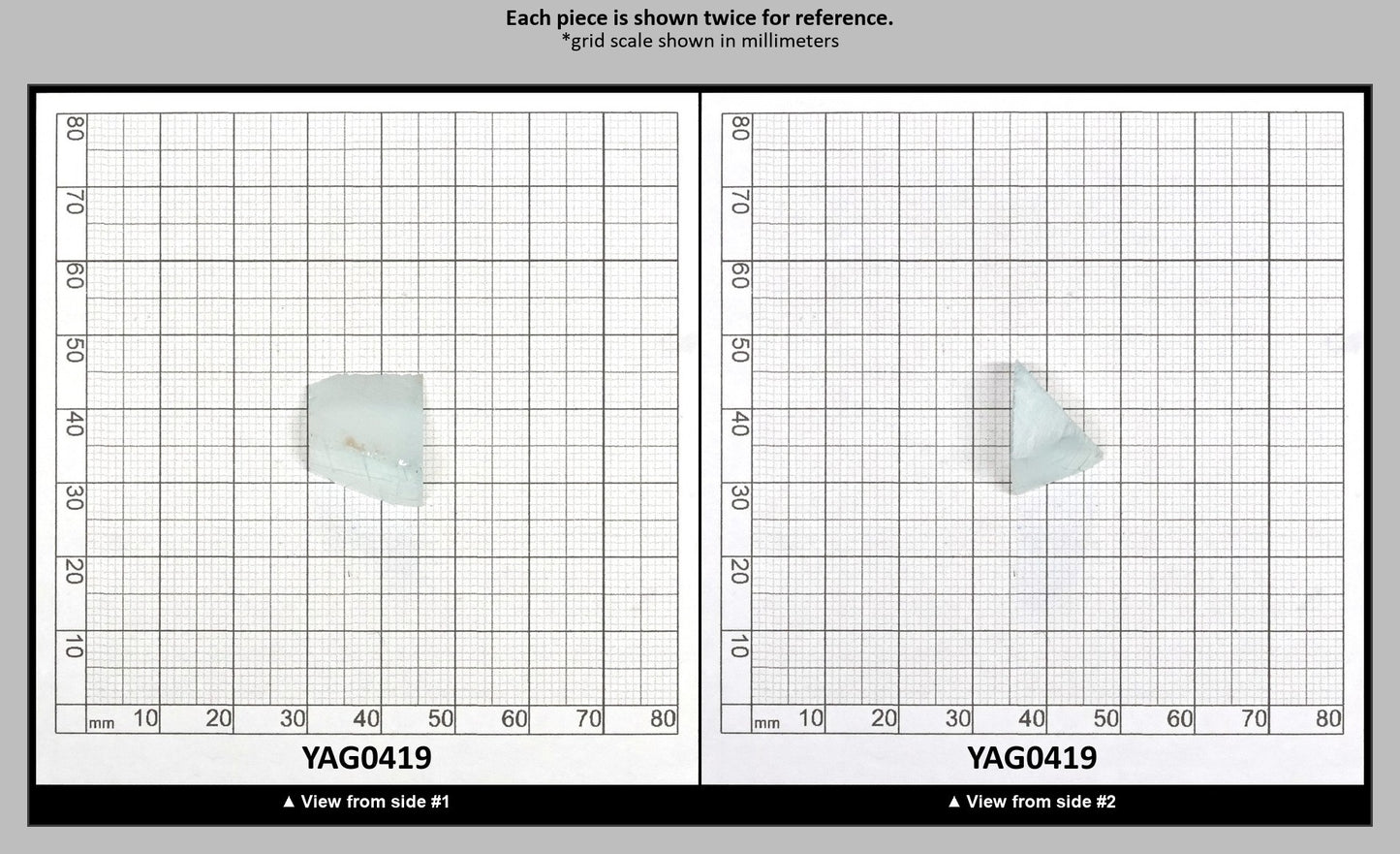 Aquamarine Colored Garnet YAG Faceting Rough : YAG0419
