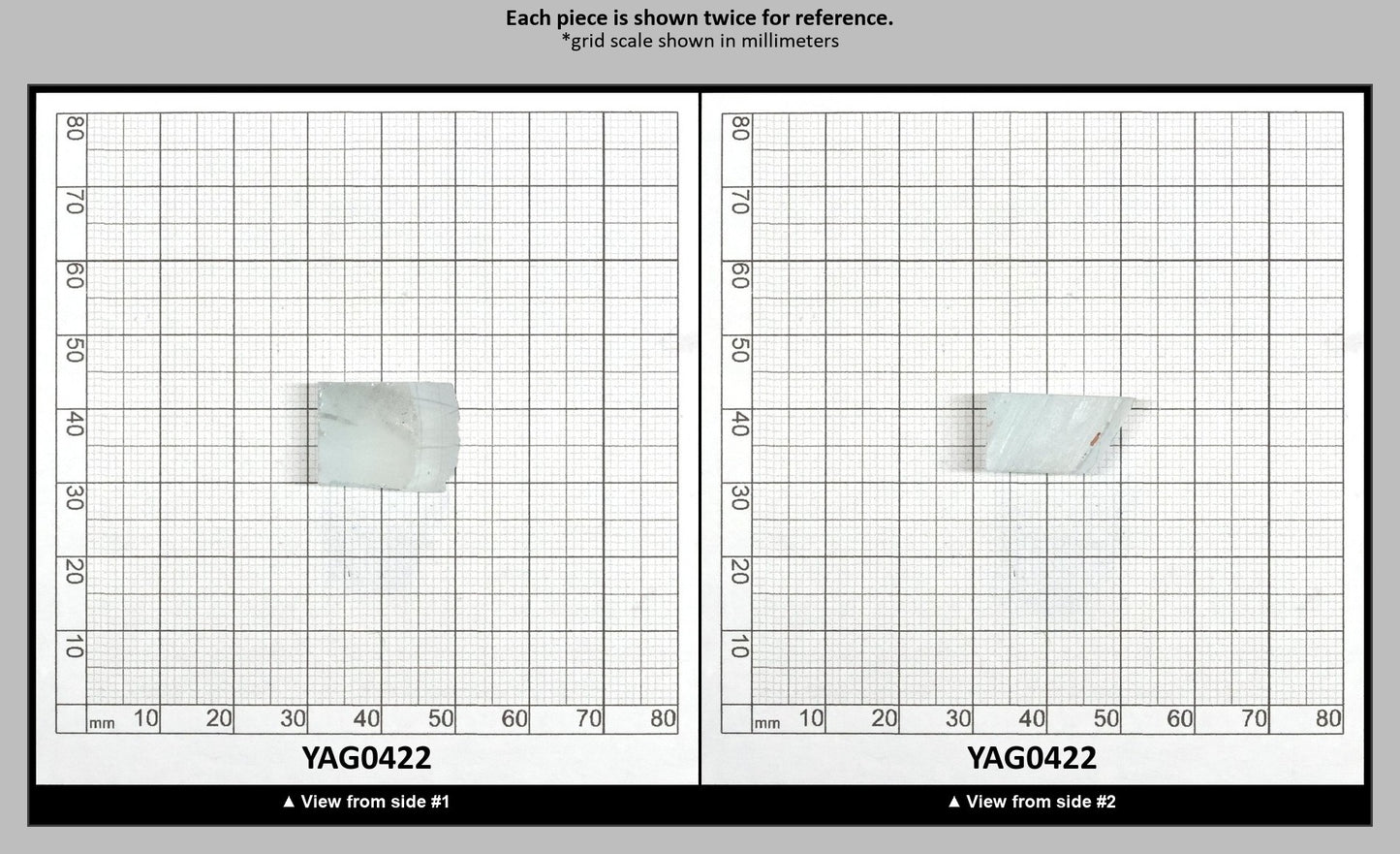 Aquamarine Colored Garnet YAG Faceting Rough : YAG0422