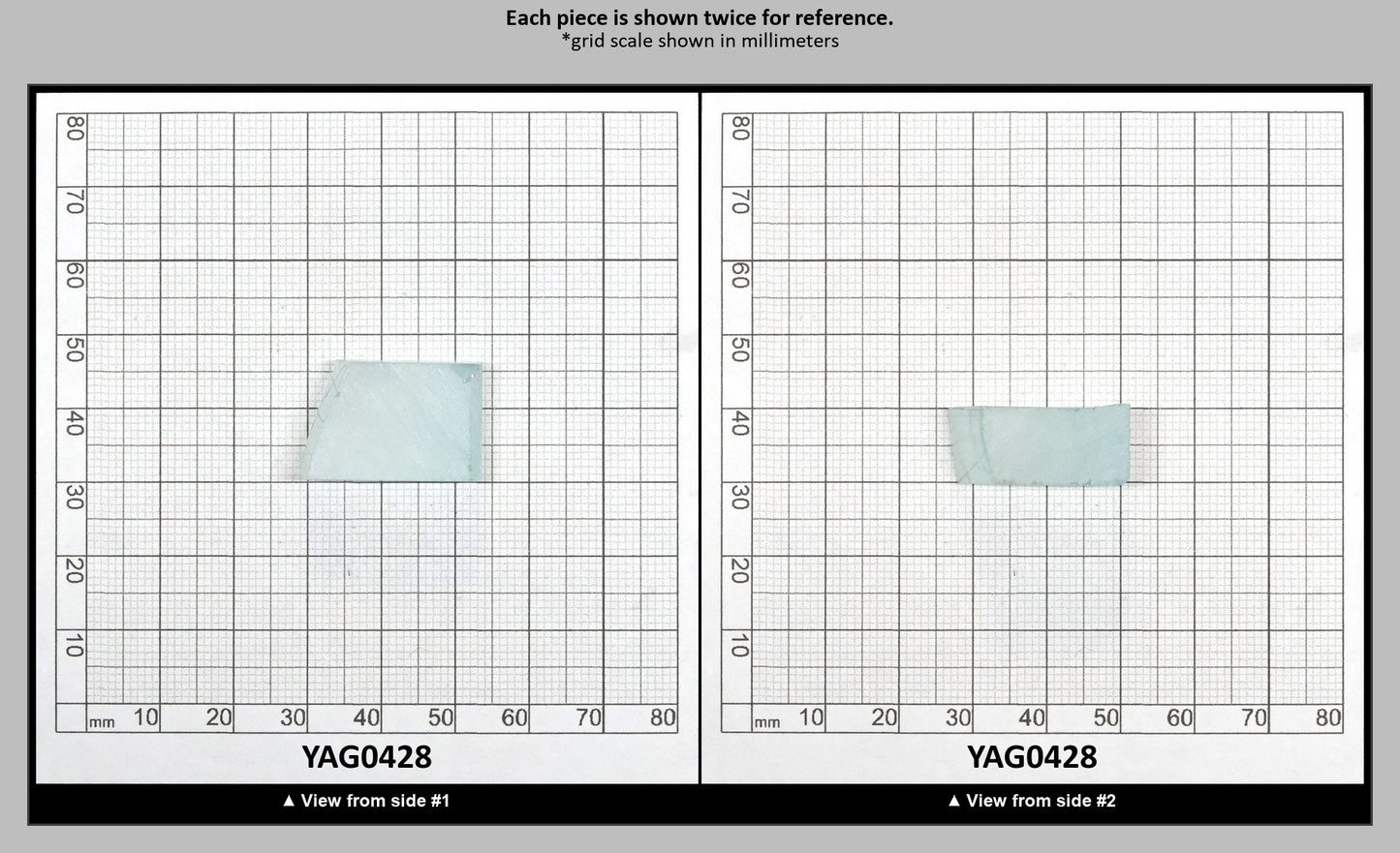 Aquamarine Colored Garnet YAG Faceting Rough : YAG0428