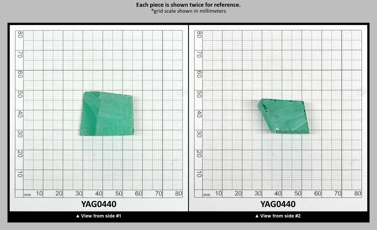 Green (Tsavorite) Garnet V:YAG Faceting Rough for Gem Cutting - Various Sizes : YAG0440