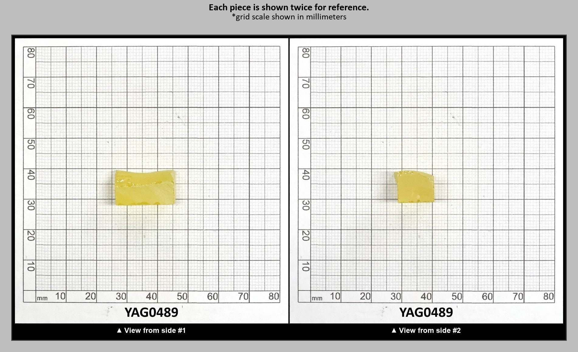Yellow YAG Faceting Rough for Gem Cutting - Various Sizes : YAG0489