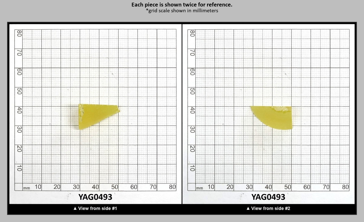 Yellow YAG Faceting Rough for Gem Cutting - Various Sizes : YAG0493