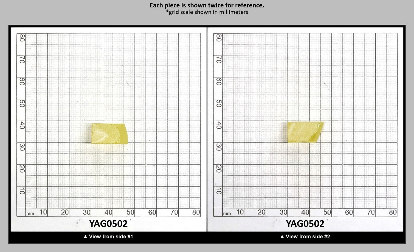 Yellow YAG Faceting Rough for Gem Cutting - Various Sizes : YAG0502