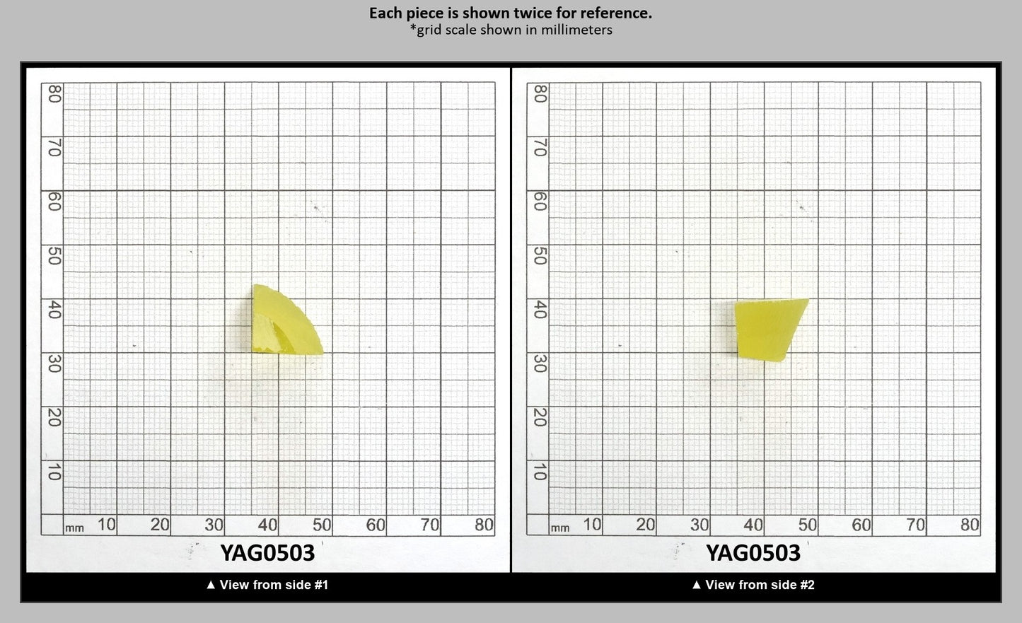 Yellow YAG Faceting Rough for Gem Cutting - Various Sizes : YAG0503