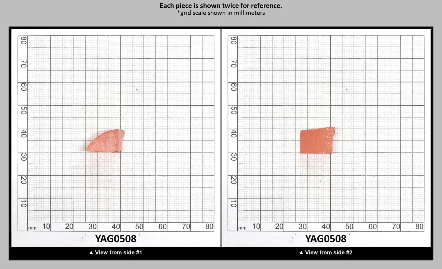 Pink YAG Faceting Rough for Gem Cutting - Various Sizes : YAG0508