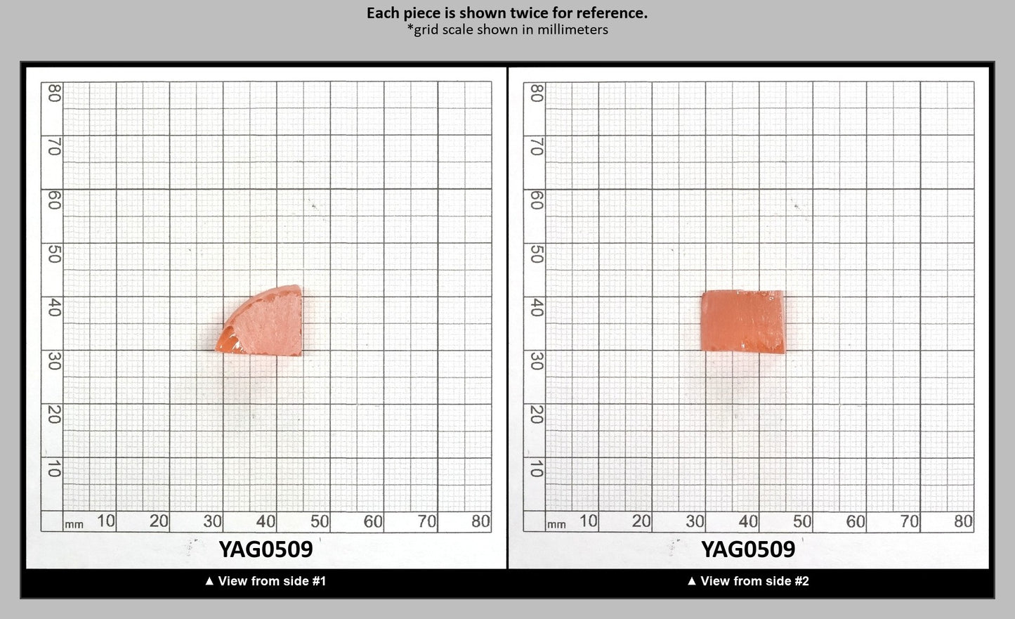 Pink YAG Faceting Rough for Gem Cutting - Various Sizes : YAG0509