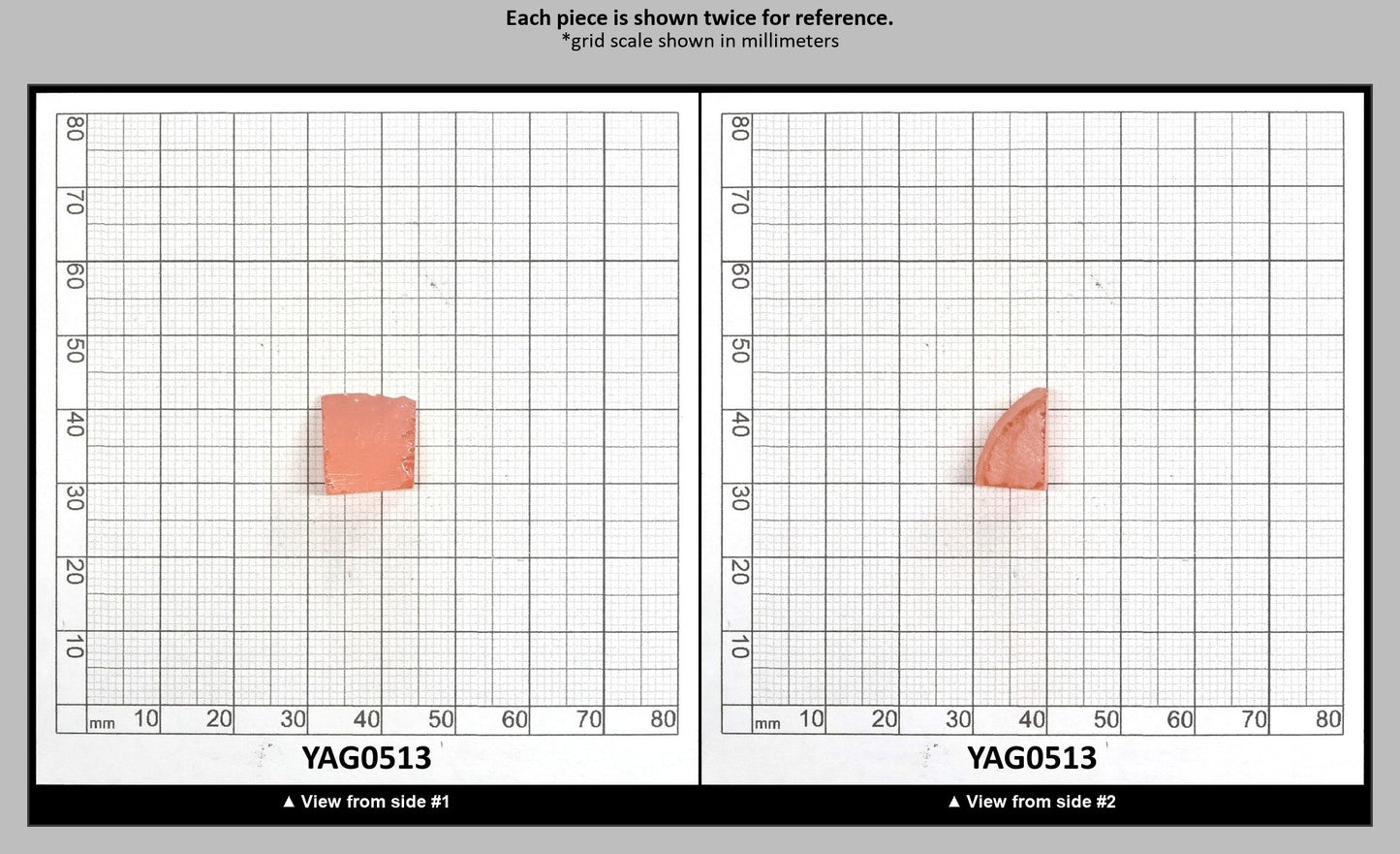Pink YAG Faceting Rough for Gem Cutting - Various Sizes : YAG0513