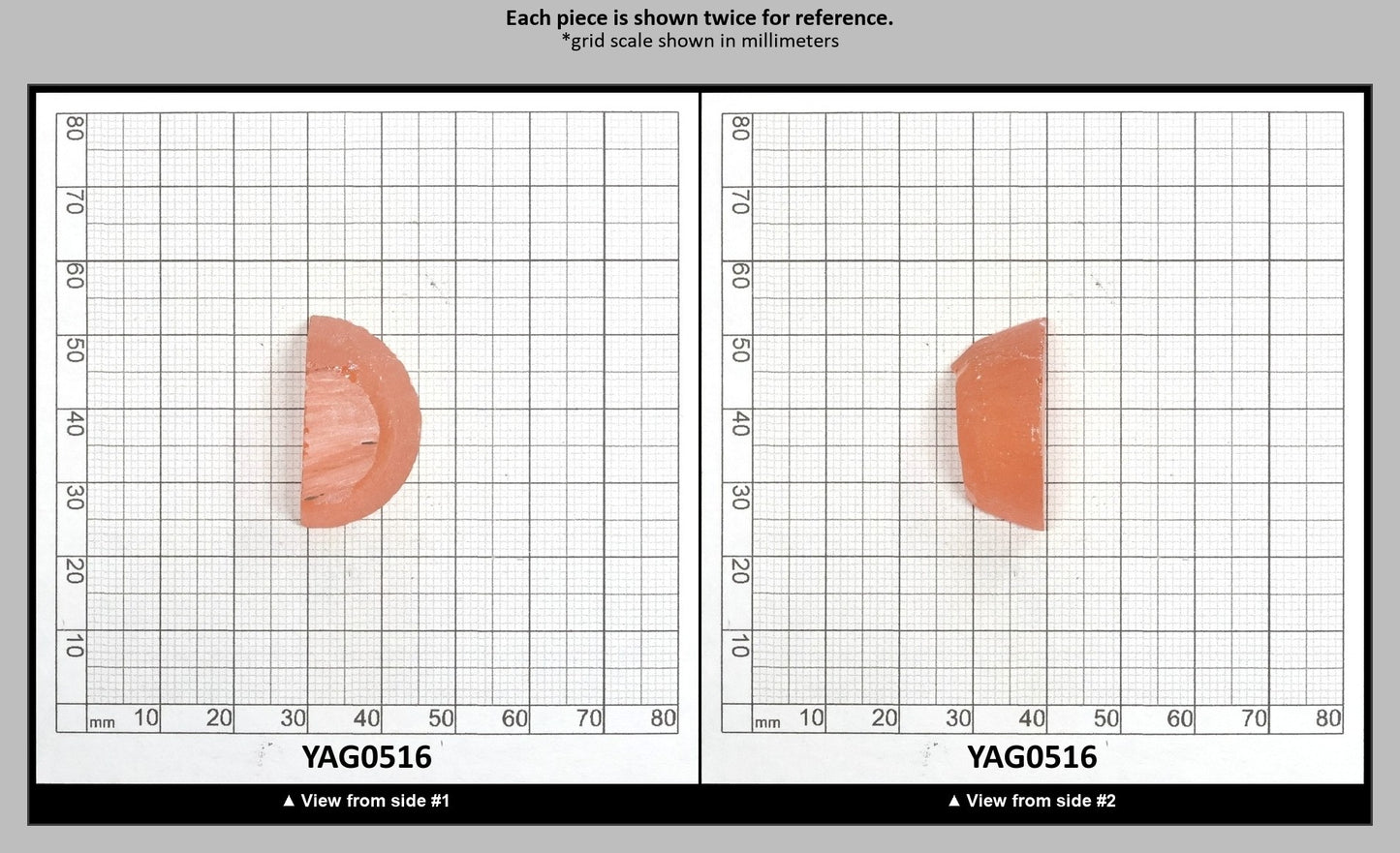 Pink YAG Faceting Rough for Gem Cutting - Various Sizes : YAG0516