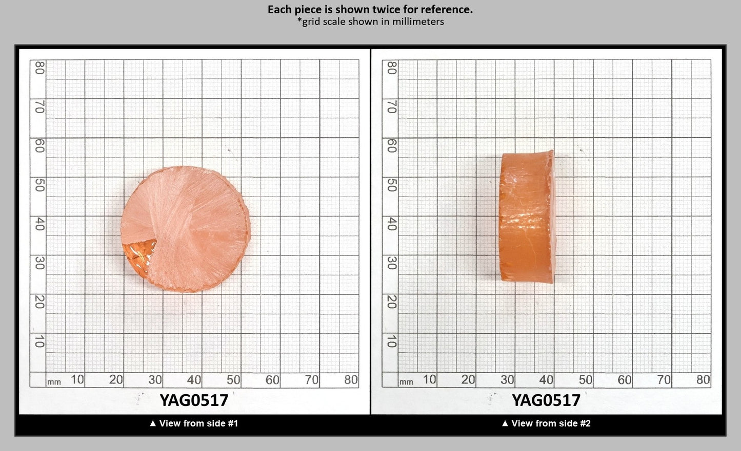 Pink YAG Faceting Rough for Gem Cutting - Various Sizes : YAG0517