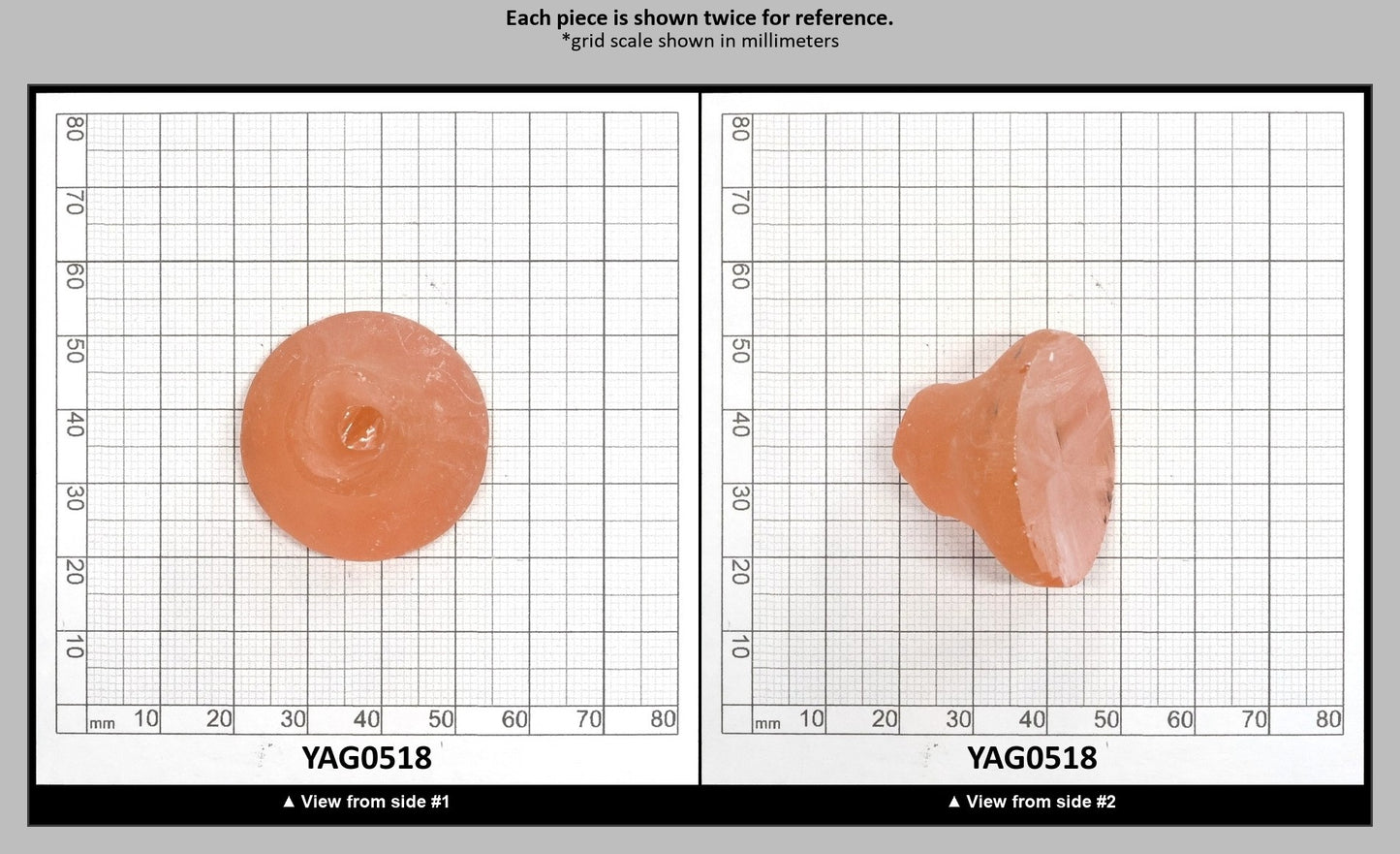 Pink YAG Faceting Rough for Gem Cutting - Various Sizes : YAG0518