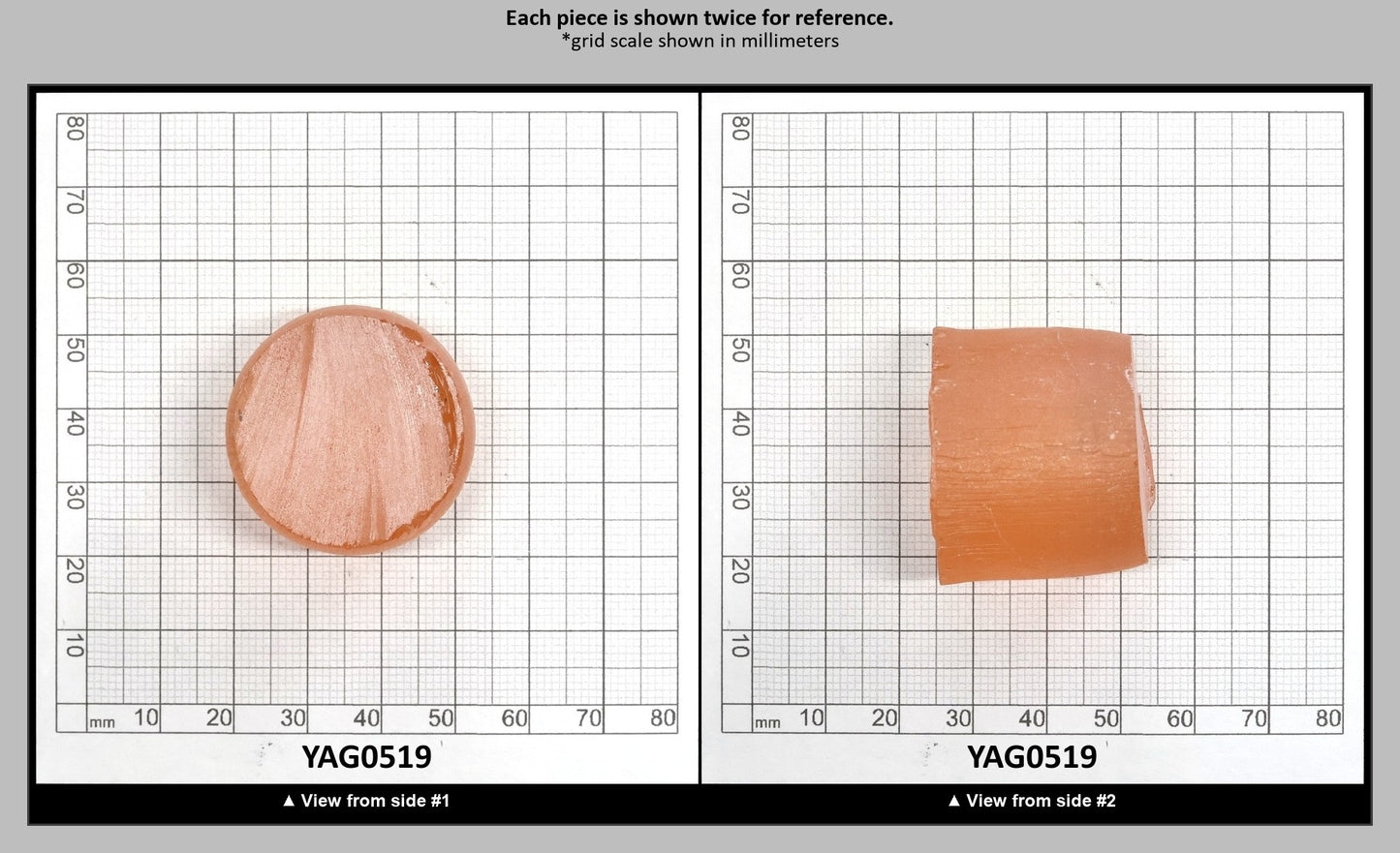 Pink YAG Faceting Rough for Gem Cutting - Various Sizes : YAG0519