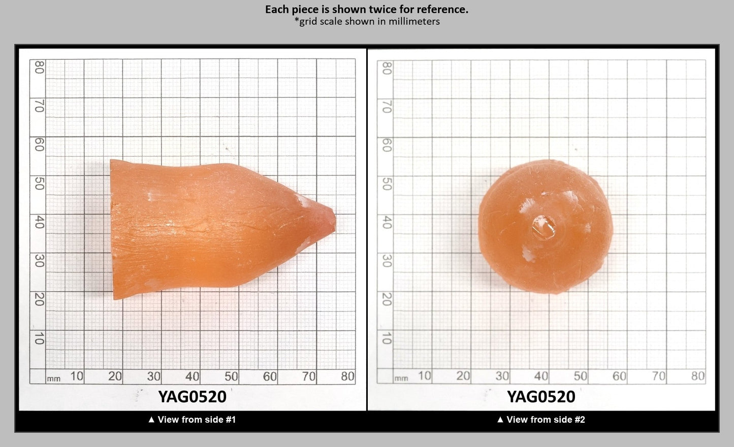Pink YAG Faceting Rough for Gem Cutting - Various Sizes : YAG0520
