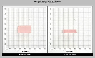 Pink Polycrystalline (Ceramic) YAG  - Faceting Rough : YAG0541