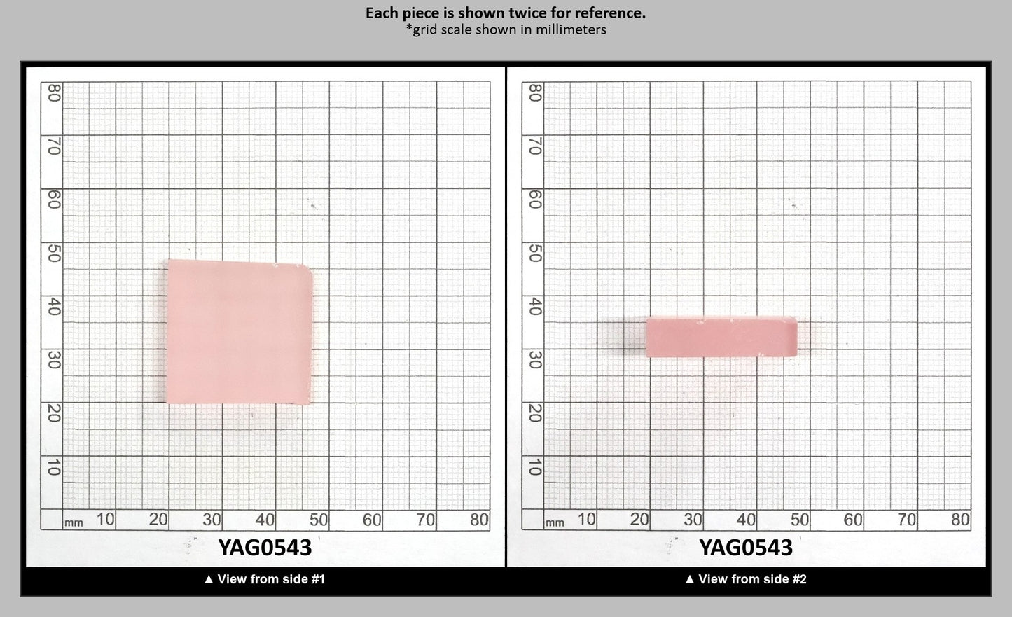 Pink Polycrystalline (Ceramic) YAG  - Faceting Rough : YAG0543