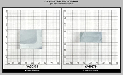 Ice Blue Polycrystalline (Ceramic) YAG - Faceting Rough : YAG0579