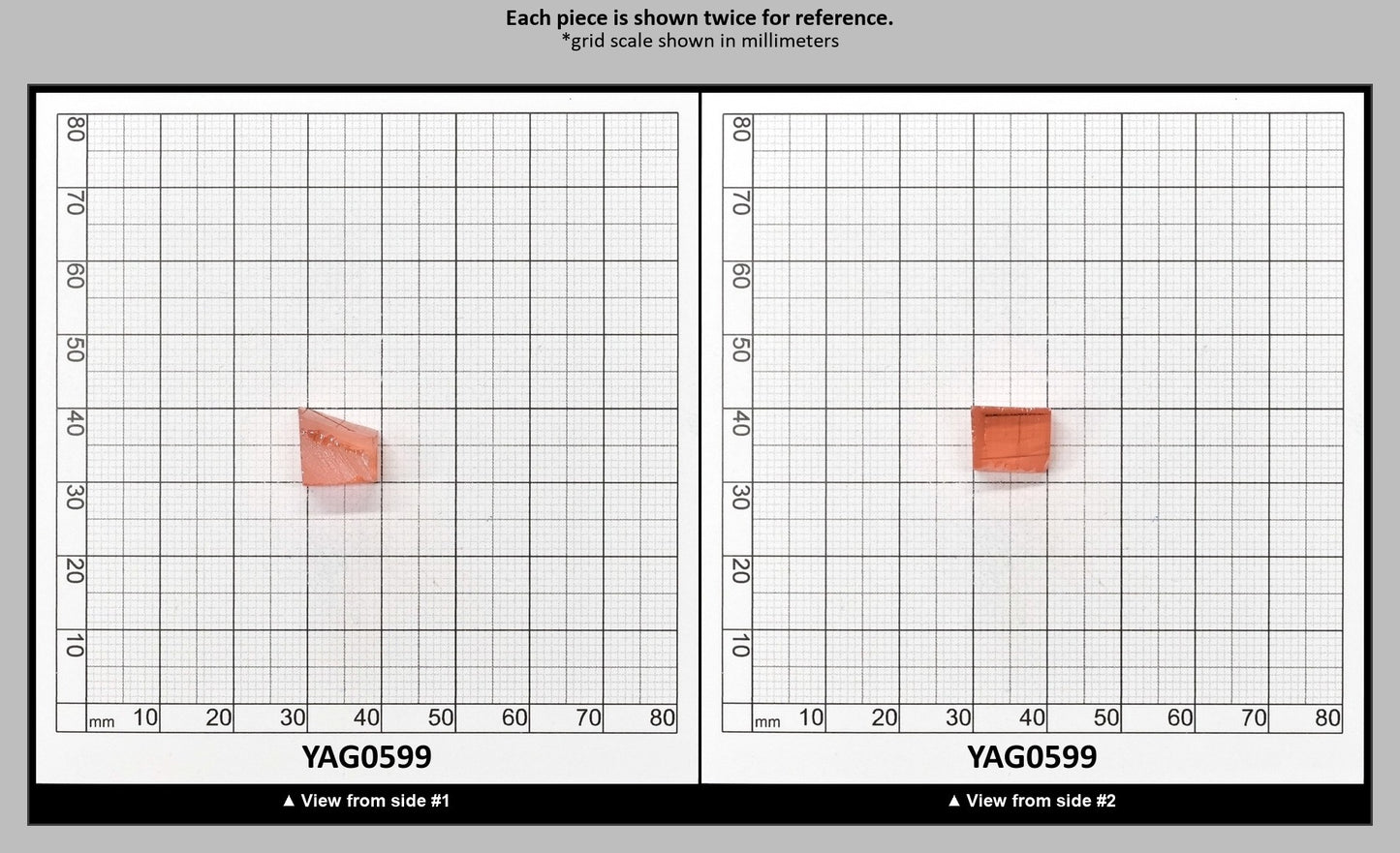 Pink YAG Faceting Rough for Gem Cutting - Various Sizes : YAG0599