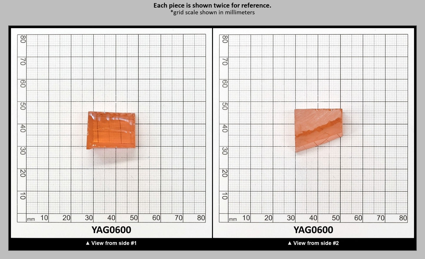 Pink YAG Faceting Rough for Gem Cutting - Various Sizes : YAG0600