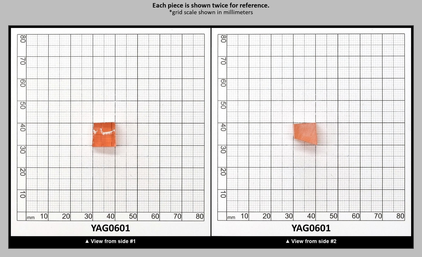 Pink YAG Faceting Rough for Gem Cutting - Various Sizes : YAG0601