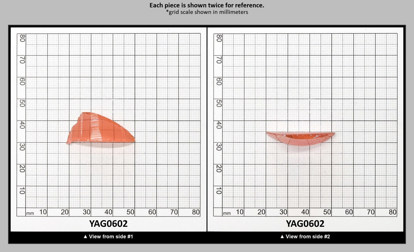 Pink YAG Faceting Rough for Gem Cutting - Various Sizes : YAG0602