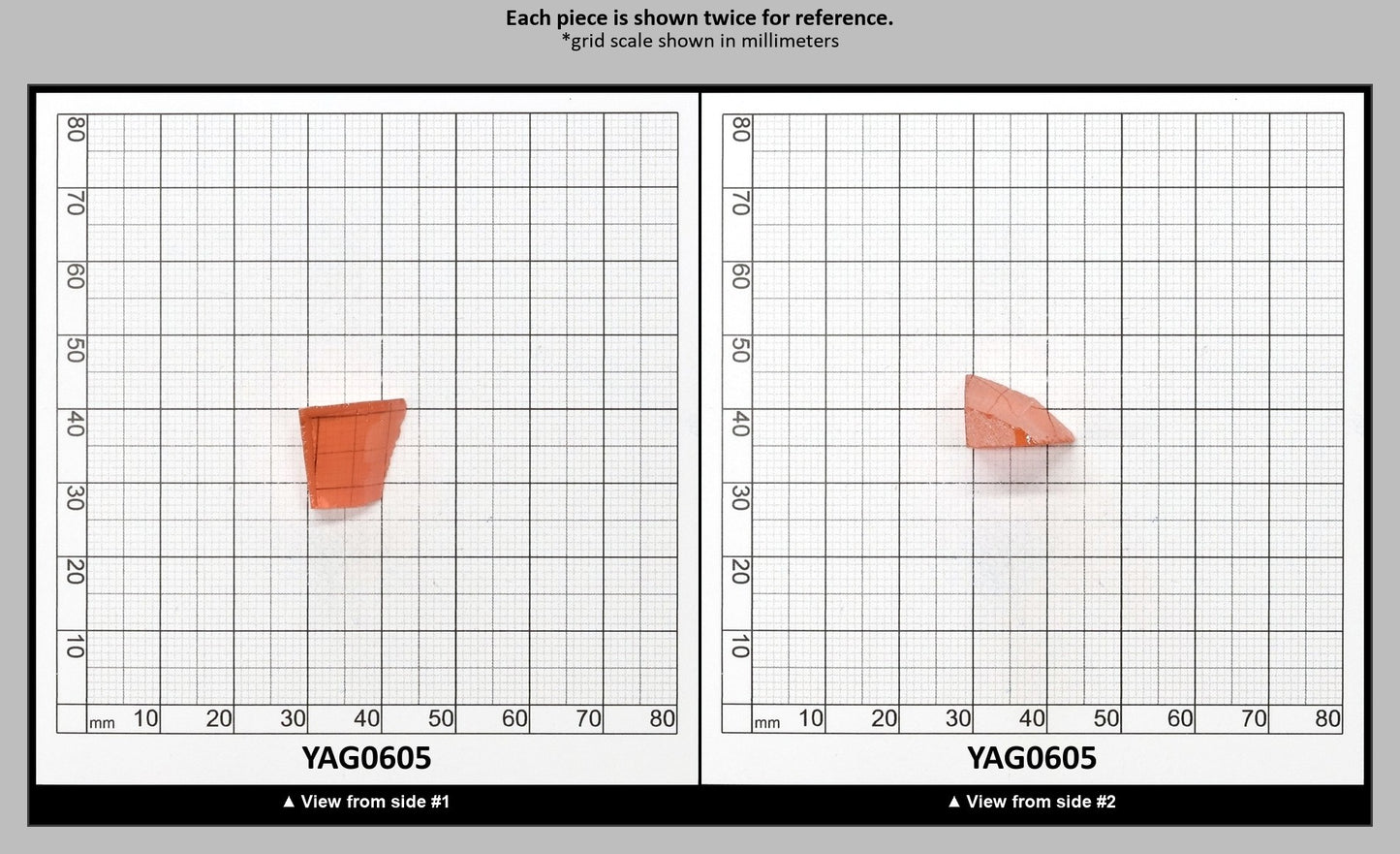 Pink YAG Faceting Rough for Gem Cutting - Various Sizes : YAG0605