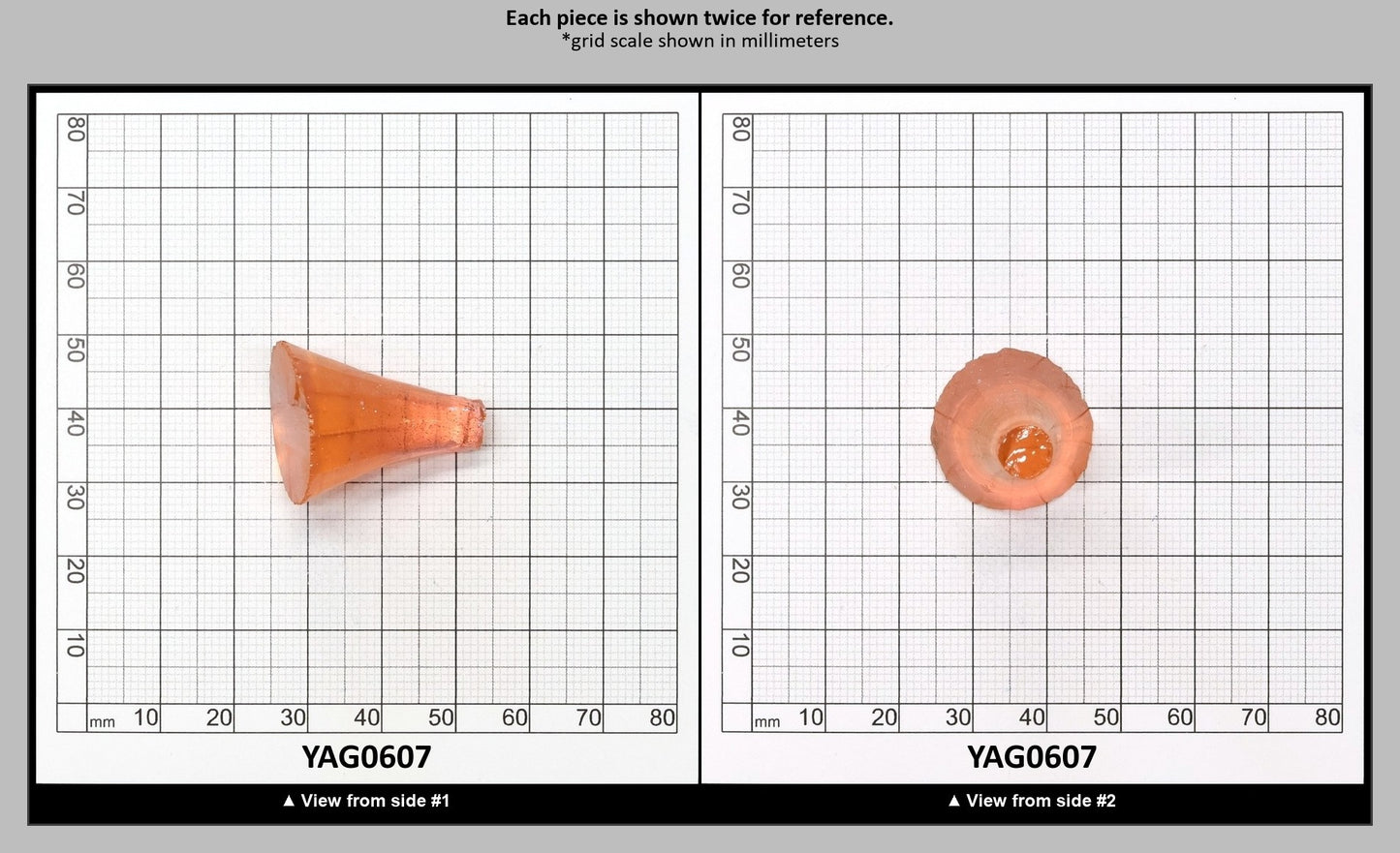 Pink YAG Faceting Rough for Gem Cutting - Various Sizes : YAG0607